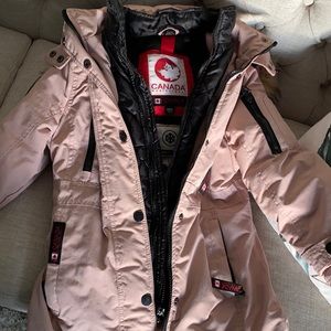 Size 7/8 Pink girls Canada weather gear parka